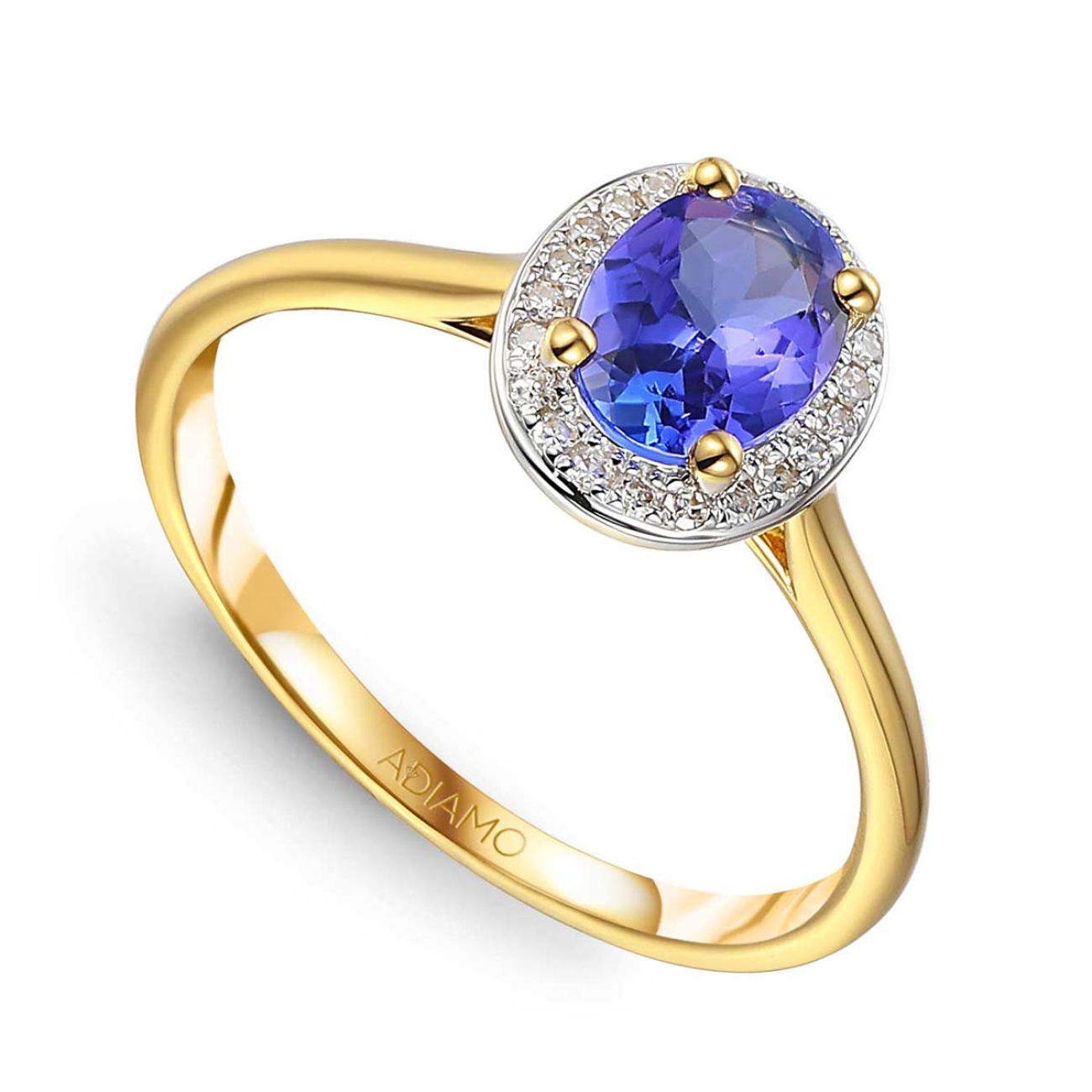 Pierścionek z tanzanitem i diamentami (R62898 Y M T): 7