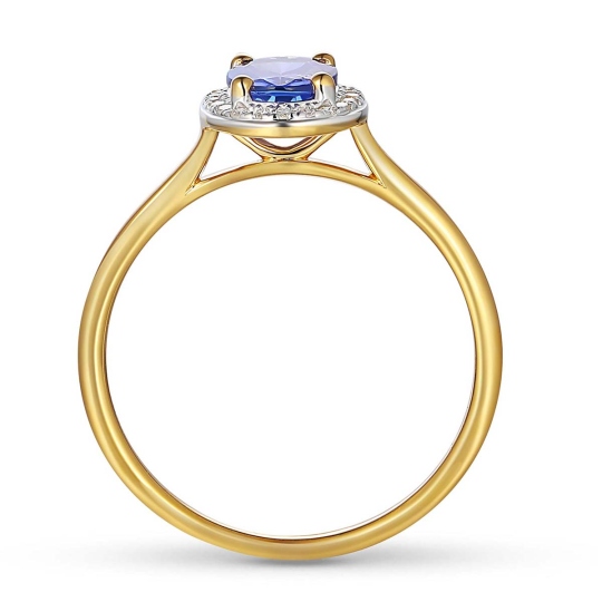 Pierścionek z tanzanitem i diamentami (R62898 Y M T): 7