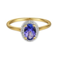 Pierścionek z tanzanitem i diamentami (R62898 Y M T): 7 - zdjęcie: 4