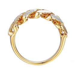 Pierścionek pancerka z diamentami (R91572 Y): 7 - zdjęcie: 5