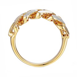 Pierścionek pancerka z diamentami (R91572 Y): 7 - zdjęcie: 5