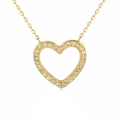 Naszyjnik serce z diamentami (N05769 Y)
