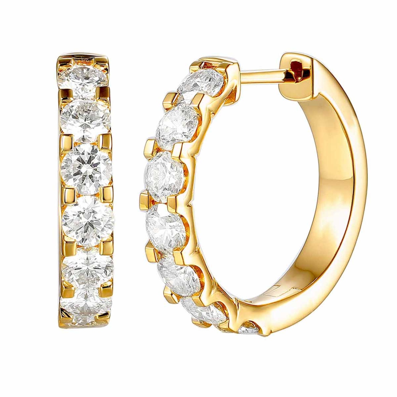 Kolczyki z diamentami laboratoryjnymi