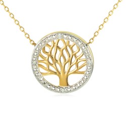 Naszyjnik z diamentami (N06639 Y C) - zdjęcie: 2