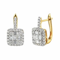 Kolczyki z diamentami (E58325 Y A) - zdjęcie: 2