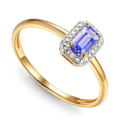 Pierścionek z tanzanitem i diamentami (R69346 Y T): 13 - zdjęcie: 2