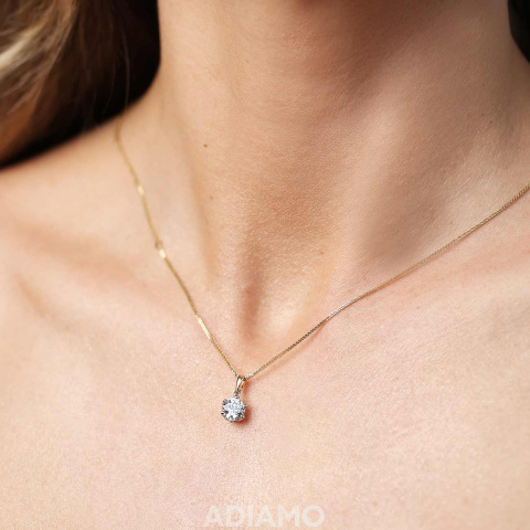 Zawieszka z diamentem (P34280 YW 0,50ct)