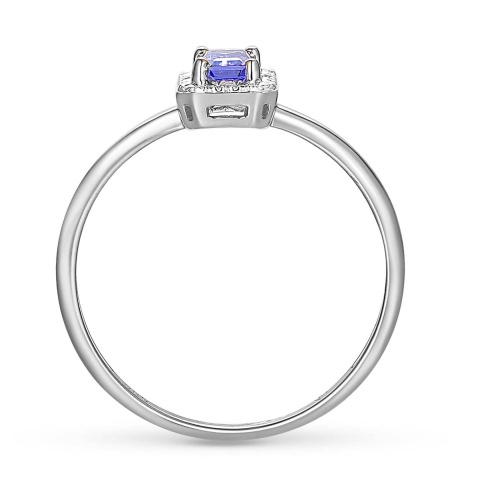 Pierścionek z tanzanitem i diamentami (R69346 W T)