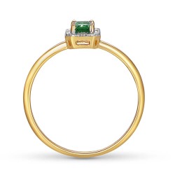 Pierścionek ze szmaragdem i diamentami (R69346 Y EM): 13 - zdjęcie: 5