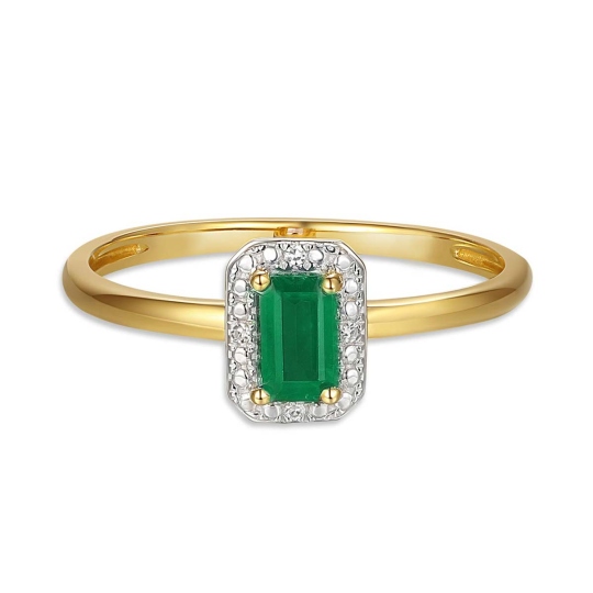 Pierścionek ze szmaragdem i diamentami (R69346 Y EM): 13