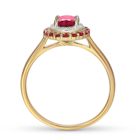 Pierścionek z rubinami i diamentami (R71860 Y RU): 8