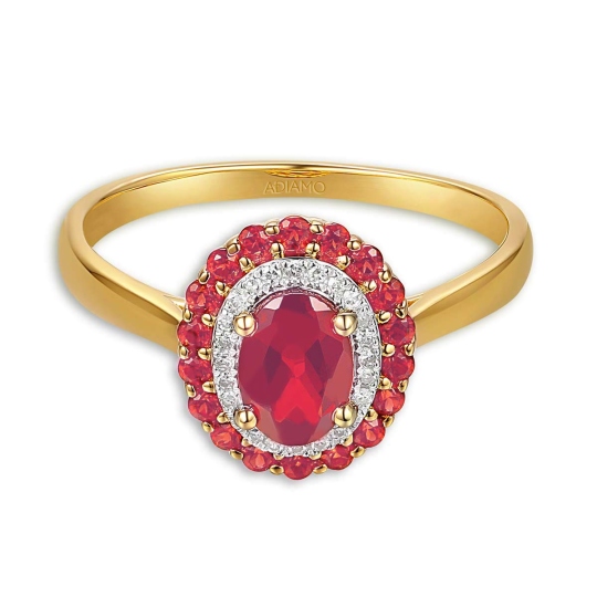 Pierścionek z rubinami i diamentami (R71860 Y RU): 8