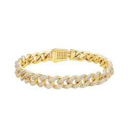 Bransoletka pancerka z diamentami (B09068 Y) - zdjęcie: 2