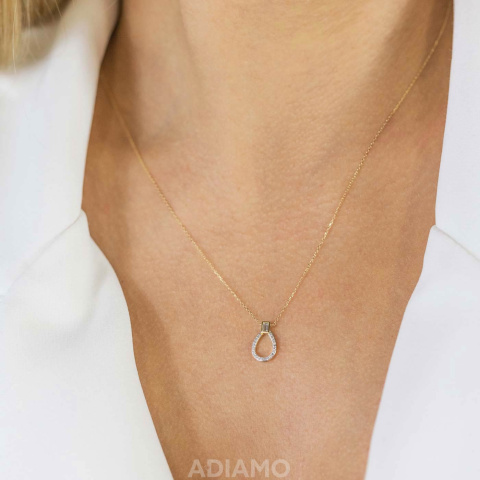 Naszyjnik z diamentami (N05781 Y 0,05ct)