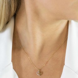 Zawieszka serca z diamentami (P86588 Y) - zdjęcie: 3