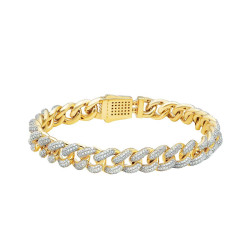 Bransoletka pancerka z diamentami (B09069 Y) - zdjęcie: 2