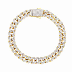 Bransoletka pancerka z diamentami (B09069 Y) - zdjęcie: 4