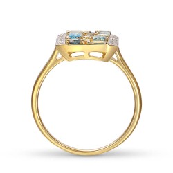 Pierścionek z kolorowymi kamieniami (R91014 Y): 15 - zdjęcie: 3