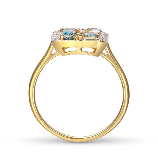 Pierścionek z kolorowymi kamieniami (R91014 Y): 15