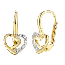 Kolczyki z diamentami (E86588 Y S) - zdjęcie: 2