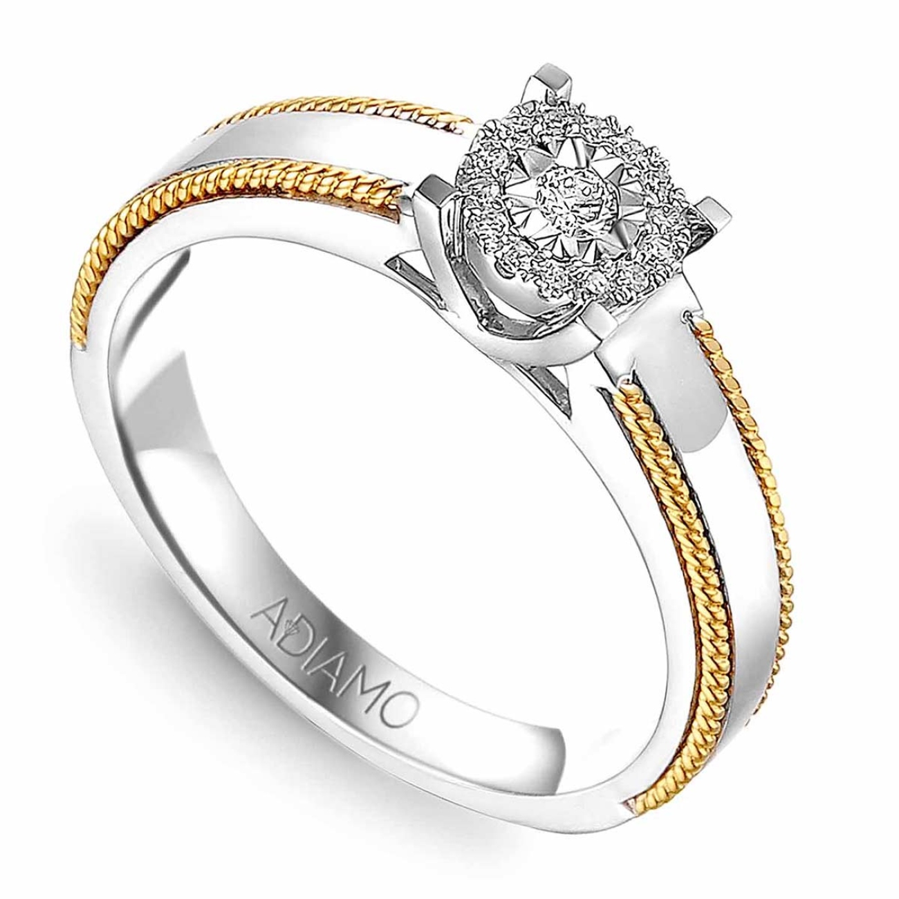 Pierścionek z diamentami (R71827 WY): 7