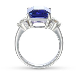 Pierścionek z tanzanitem i diamentami (R39446 W T D): 10 - zdjęcie: 5