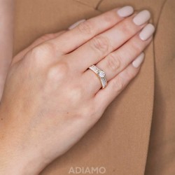 Pierścionek z diamentami (R40639 Y 0,50ct): 10 - zdjęcie: 3