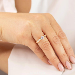 Pierścionek z diamentem (R39422 YW 0,34ct): 7 - zdjęcie: 3