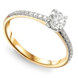 Pierścionek z diamentem (R58825 YW 0,40ct): 7 - zdjęcie: 2