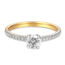Pierścionek z diamentem (R58825 YW 0,40ct): 7 - zdjęcie: 4