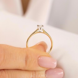 Pierścionek z diamentem (R65775 YW 0,21ct): 14 - zdjęcie: 4