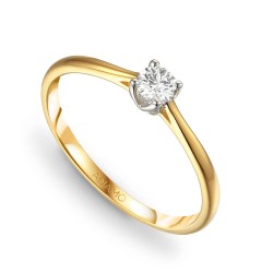 Pierścionek z diamentem (R43030 YW 0,34ct): 13 - zdjęcie: 2