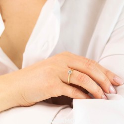 Pierścionek z diamentem (R43030 YW 0,34ct): 13 - zdjęcie: 3