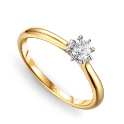 Pierścionek z diamentem (R58835 YW 0,25ct): 14 - zdjęcie: 2