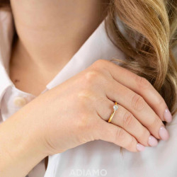 Pierścionek z diamentem (R43029 YW 0,24ct): 8 - zdjęcie: 3