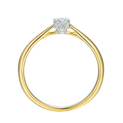 Pierścionek z diamentem (R43029 YW 0,20ct): 8 - zdjęcie: 5