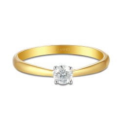 Pierścionek z diamentem (R43029 YW 0,20ct): 8 - zdjęcie: 4