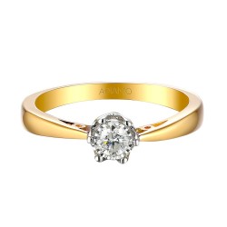 Pierścionek z diamentem (R88312 YW 0,14ct): 10 - zdjęcie: 4