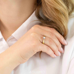 Pierścionek z diamentem (R88312 YW 0,14ct): 8 - zdjęcie: 5