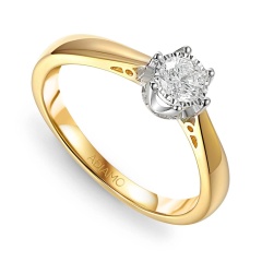 Pierścionek z diamentem (R88312 YW 0,23ct)