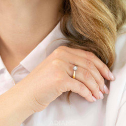 Pierścionek z diamentem (R88312 YW 0,24ct): 8 - zdjęcie: 5