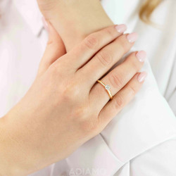 Pierścionek z diamentem (R58829 YW 0,25ct): 8 - zdjęcie: 3