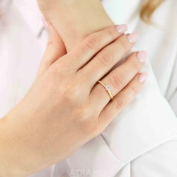 Pierścionek z diamentem (R58829 YW 0,25ct): 15 - zdjęcie: 3