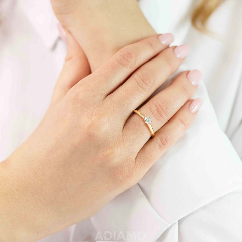 Pierścionek z diamentem (R58829 YW 0,25ct)