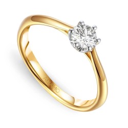 Pierścionek z diamentem (R81869 YW 0,38ct): 7 - zdjęcie: 2