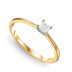 Pierścionek z diamentem (R34145 YW 0,21ct): 13 - zdjęcie: 2