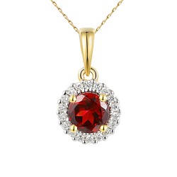 Zawieszka z rodolitem i diamentami (P75604 Y RH) - zdjęcie: 2