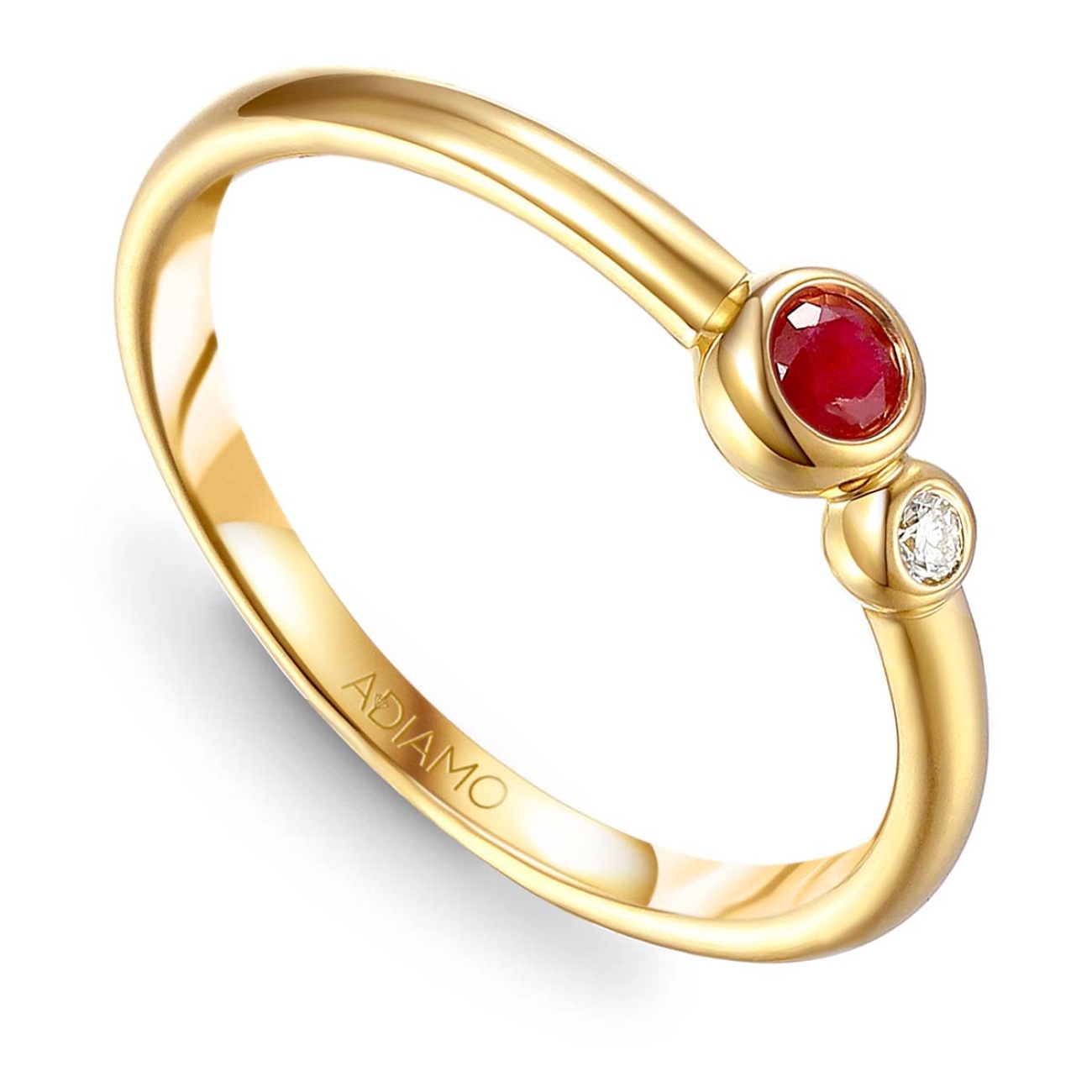 Pierścionek z rubinem i diamentem (R88474 Y RU): 15