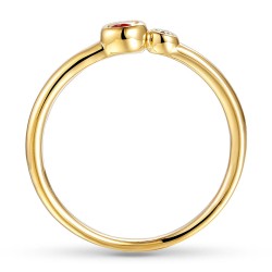 Pierścionek z rubinem i diamentem (R88474 Y RU): 15 - zdjęcie: 5