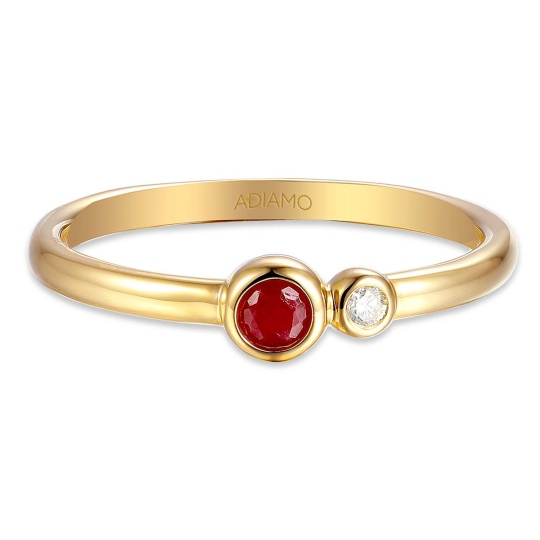 Pierścionek z rubinem i diamentem (R88474 Y RU): 15